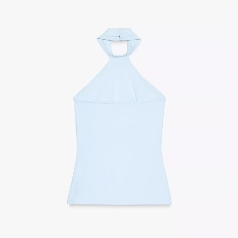 Zara POLYAMIDE HALTER TOP - Picture 5 of 5